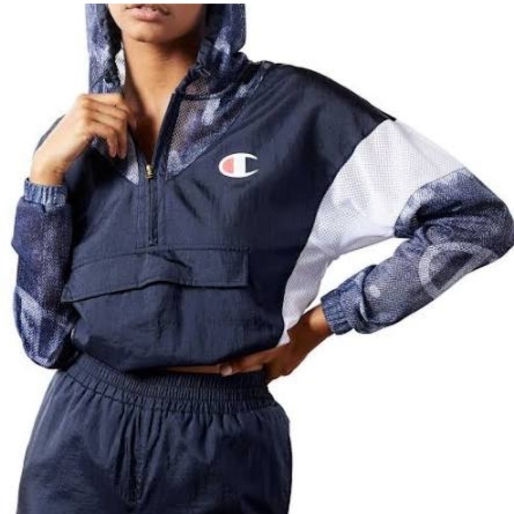 Champion Warm Up Jacket Windbreaker Vintage Style M